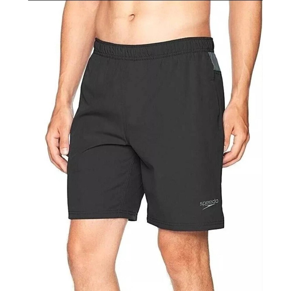 NWT Speedo Tech Volley Swim Shorts Men's XXL Black Polyester